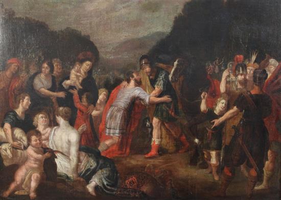 18th century Flemish School Biblical scene, 24.5 x 33.5in.